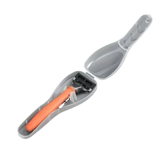 Couvre-housse de voyage pour rasoir 17 x 6 x 3,5 cm Boîte de rangement en plastique pour lame Étui pour un stockage et un transport sécurisés