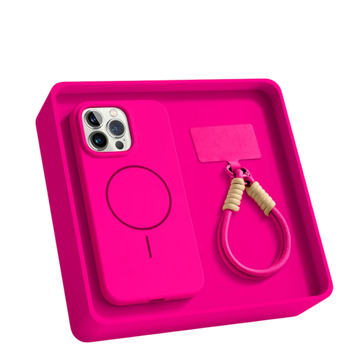 Cover in silicone per iPhone 17 Pro con cordino 3 strati di protezione contro graffi e urti