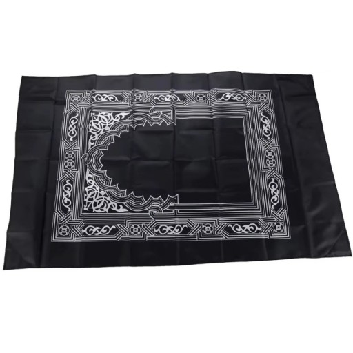 Covoraș de rugăciune portabil 100 x 60 cm Covoraș pliabil cu colțuri anti-alunecare Buzunar de călătorie cu busolă Covoraș ușor pentru rugăciune în aer liber și în interior