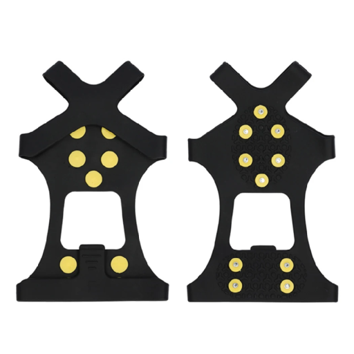 Crampons antideslizantes XL 44–48 em TPE elástico de alta qualidade com pontas de aço Movimento seguro na neve e no gelo