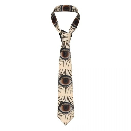 Cravata Illuminati 145 x 8 cm Cravata eleganta pentru barbati cu un model misterios Illuminati Eye Accesoriu elegant pentru petreceri, costume