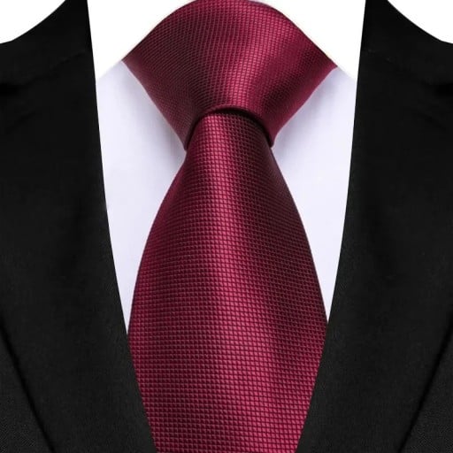 Cravată roșie matlasată pentru bărbați 145 x 8 cm Accesoriu elegant pentru bărbați Evenimente de afaceri și sociale Material de calitate Cravată