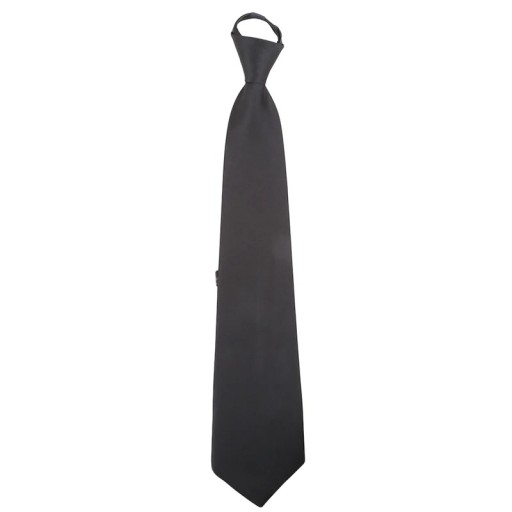 Cravate unisexe pré-nouée à zip 43,5 x 8 cm Cravate unie Cravate élégante pour hommes et femmes Fermeture facile Mise en place rapide