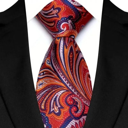 Cravatta in seta con motivo distintivo 145 x 8 cm Accessorio elegante Seta di alta qualità Per eventi business e sociali Cravatta da uomo di lusso