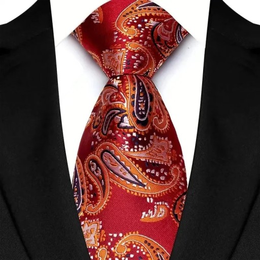 Cravatta in seta con motivo distintivo 145 x 8 cm Cravatta da uomo di lusso Accessorio elegante Seta di alta qualità per eventi business e sociali