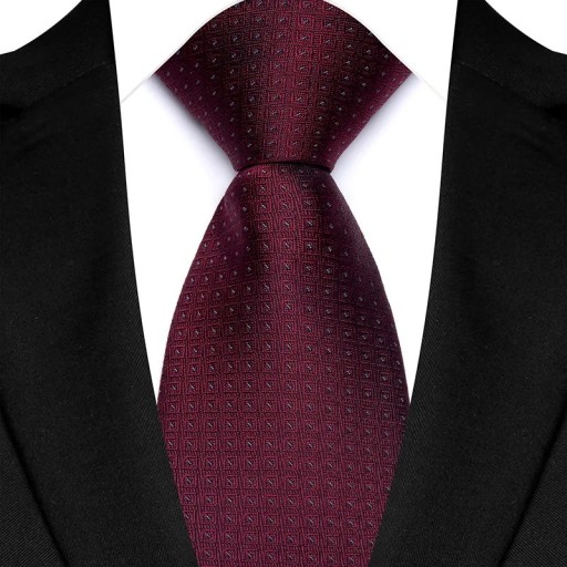 Cravatta rossa trapuntata da uomo 145 x 8 cm Materiale di qualità Cravatta elegante Accessorio maschile stiloso per eventi business e sociali