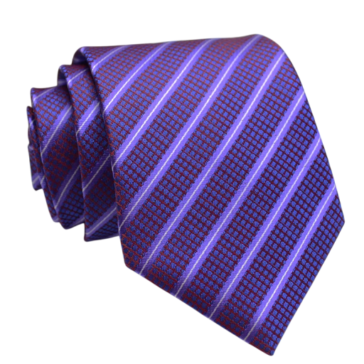 Cravatta viola a righe 146 x 8 cm Cravatta elegante da uomo Cravatta classica per abito Stile formale e informale Accessorio moda per uomini
