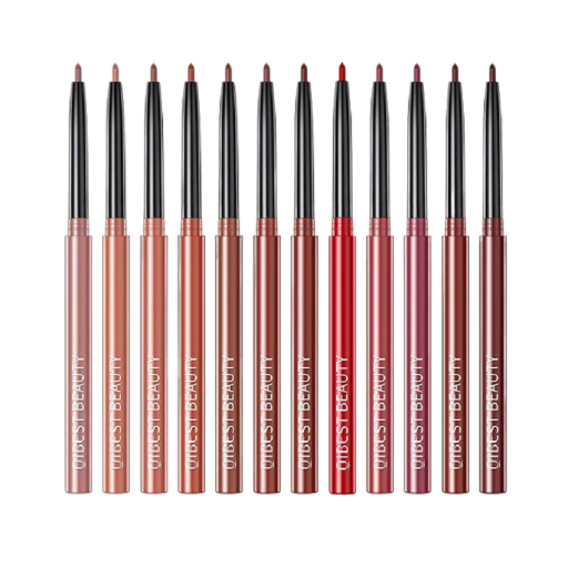 Crayon à lèvres Waterproof Crayon contour des lèvres Longue tenue 12 pièces