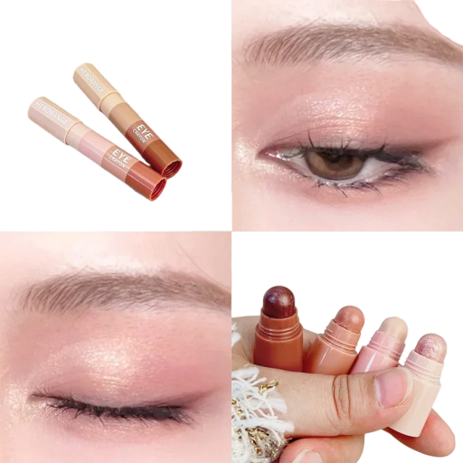 Crayon à paupières crème pailleté 4 en 1 Emballage compact