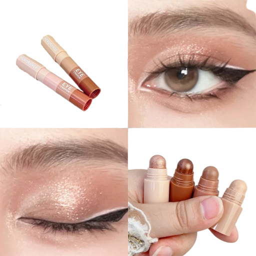 Crayon à paupières crémeux scintillant 4 en 1 Emballage compact V198