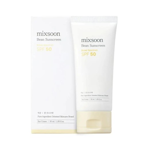 Crema de protecție solară pentru față SPF 50 cu extract de fasole 50 ml Protecție a pielii cu spectru larg Textură ușoară Pentru utilizare zilnică