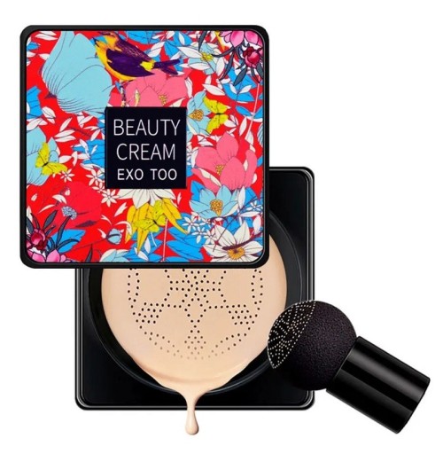 Creme CC à prova de água com esponja Creme iluminador para cobertura de imperfeições Base de maquilhagem de longa duração