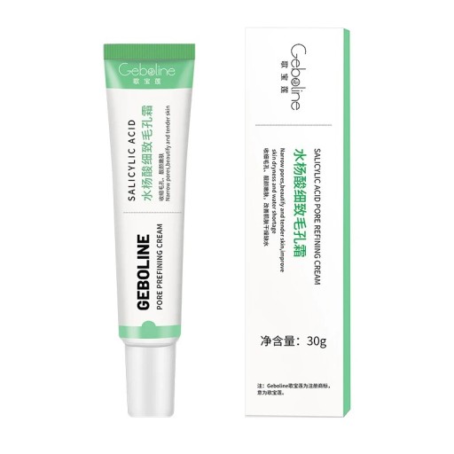 Creme mod forstørrede porer med salicylsyre Creme mod hudorme Udglattende ansigtscreme 30 g