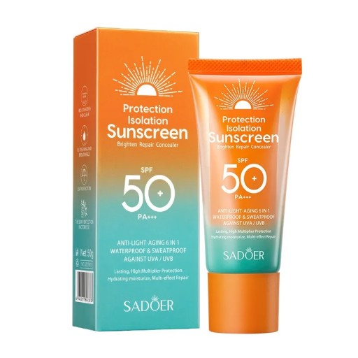 Creme solar para o rosto SPF 50+ PA+++ fator de proteção 50 g À prova de água e resistente ao suor Proteção contra UVA e UVB Cuidados solares para a pele