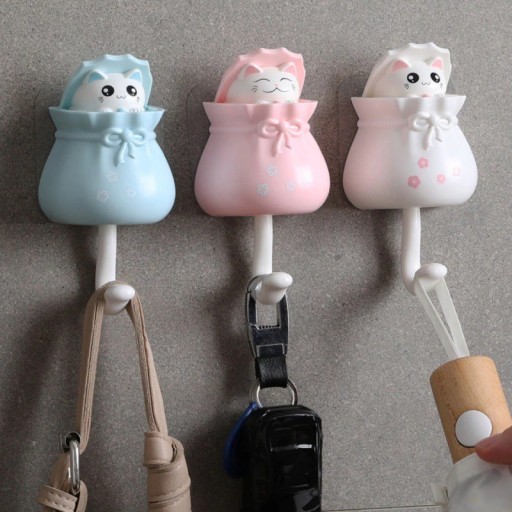 Crochet décoratif avec chat C660