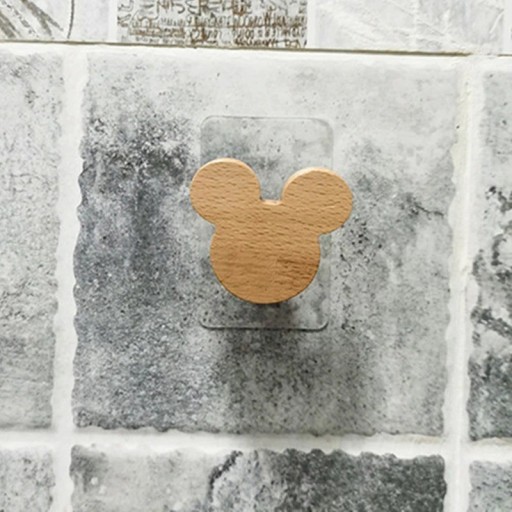 Crochet en bois avec ventouse