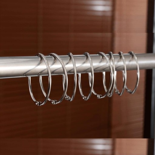 Crochets en métal pour rideau de douche 12 pcs