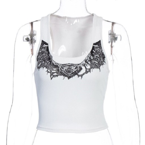 Crop-Top für Damen mit Fledermaus-Print