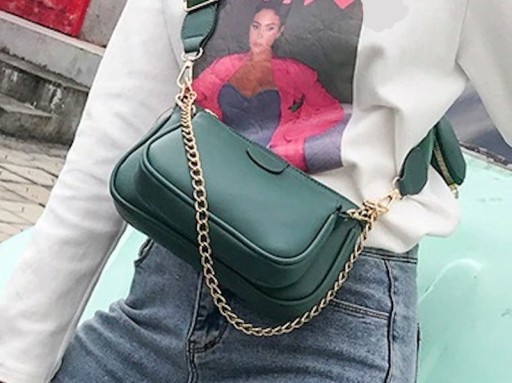 Crossbody-väska i läder för kvinnor M708