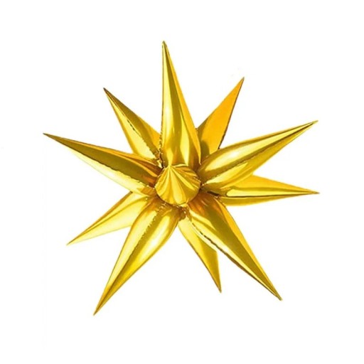 Csillag fólia lufi karácsonyi díszek party dekoráció színes csillag alakú léggömbök 3D felfújható csillag dekoratív fólia csillag 56 cm 12 db