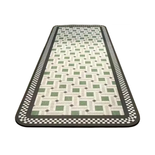 Csúszásgátló szőnyeg 40 x 120 cm konyhai szőnyeg retró csempeminta nedvszívó szőnyeg fürdőszobába, hálószobába, nappaliba, lakástextilek