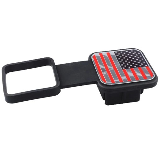 Cubierta de bola de remolque de goma de 2 pulgadas con protección de enganche con bandera de EE. UU. para SUV, camionetas y automóviles de pasajeros sin ensamblaje