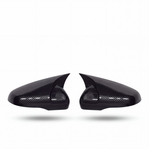 Cubiertas de espejos retrovisores laterales autoadhesivas, izquierda y derecha, 2 unidades, ABS, aspecto de carbono, para VW Golf MK6 GTI GTD R R-Line