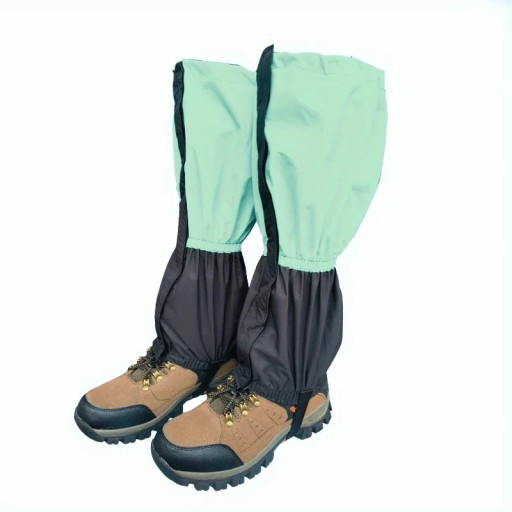 Cubiertas impermeables para pies Protección contra nieve y arena Altura 40 cm Correa bajo el zapato y cordón ajustable Para senderismo y esquí