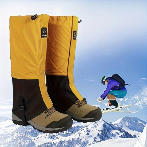 Cubiertas impermeables para pies Protección contra nieve y arena Cremallera de longitud completa Correa debajo del zapato y gancho para cordones Para esquí y montañismo