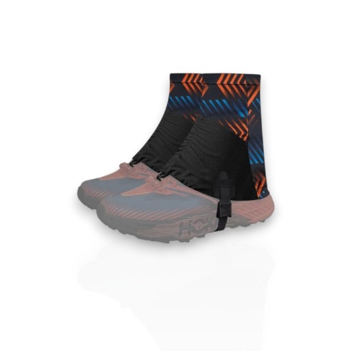Cubiertas para zapatos de terreno 24 x 20 cm Reflectantes con talón antideslizante Poliéster con elastano Para tamaño de calzado 36 a 45 Para correr y hacer senderismo Azul-rojo