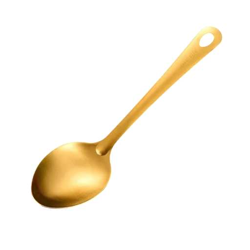 Cucchiaio da servizio in acciaio inossidabile dorato utensili da cucina in stile coreano per prelevare e servire piatti