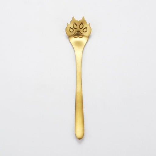 Cucharita de té con tazón en forma de pata Motivo animal adorable Acero inoxidable Dimensiones 14,8 x 3 cm Para mezclar té y otras bebidas