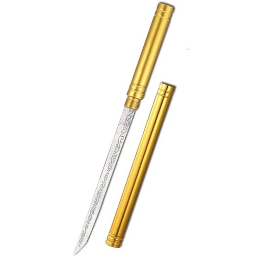 Cuchillo deshuesador de acero inoxidable forjado a mano de diseño dorado 19x10 cm Cuchillo para carne y fruta Hoja afilada y biselada con funda