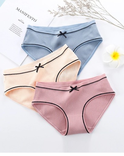 Cuecas de algodão para senhora com laço