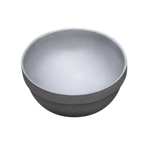 Cuenco de camping de titanio Diámetro 12 cm Construcción de doble capa Resistente a la corrosión, ácidos y bases Gris Para sopa, comida y bebidas