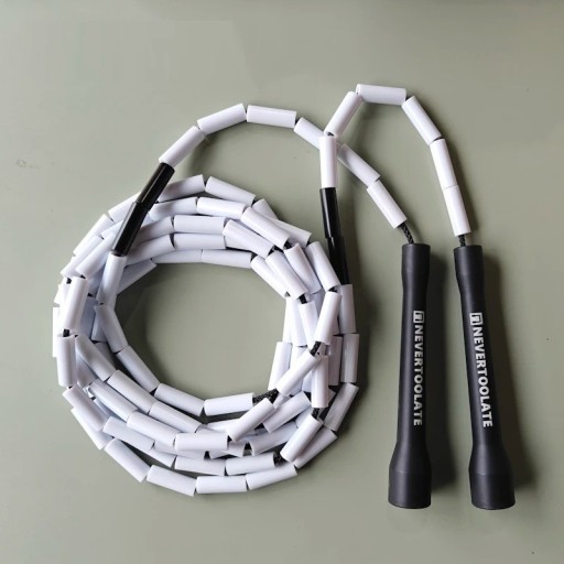 Cuerda para saltar 115 g con piezas duras de colores y núcleo de nailon de 3 mm 2,9 m Ayuda para saltar para entrenamiento de fitness y saltos rápidos