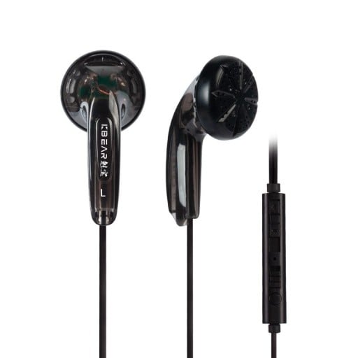 Cuffie in-ear bassi con microfono Corpo semi-trasparente in ABS Jack da 3,5 mm Intervallo di frequenza 20 Hz a 20 kHz Impedenza 32 Ω Nero
