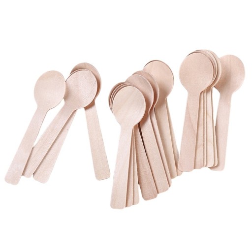 Cuillère en bois pour glace 100 pcs