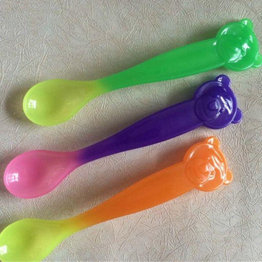 Cuillère thermosensible pour enfants 3 pièces