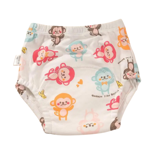 Culottes d'apprentissage pour bébés jusqu’à 11 kg Couches lavables Singes Sous-vêtements lavables pour enfants Garçons Filles Réutilisables Shorts
