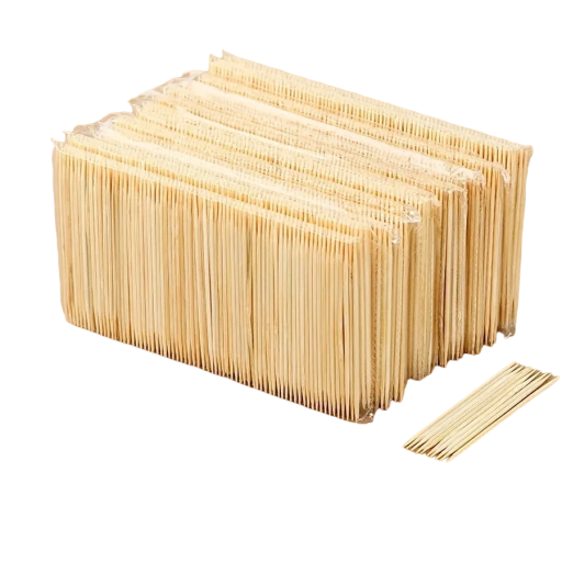 Cure-dents en bois 300 pcs Cure-dents en bambou jetables Cure-dents double face