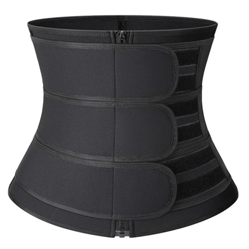 Cureaua de compresie de slabit pentru barbati Cureaua de modelare a corpului Cureaua de slabire din neopren Fermoar Efect de sauna Suport lombar