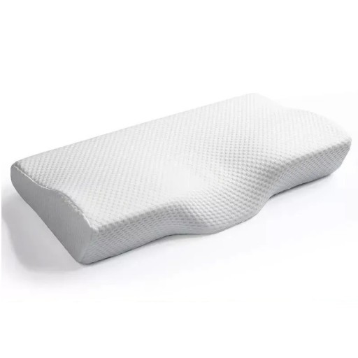 Cuscino da viaggio ortopedico in schiuma viscoelastica forma ergonomica supporto per la cervicale cuscino rilassante per dormire aereo auto ufficio 50x30x10 cm