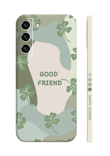 Custodia in silicone per Samsung Galaxy A54, quadrifogli