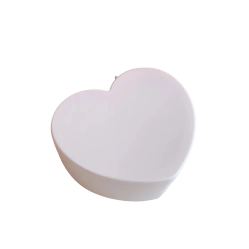 Cutie de bijuterii pentru fete în formă de inimă cu oglindă 13,3 × 10 × 5,5 cm plastic și sticlă organizator pentru bijuterii de copii, inele și agrafe