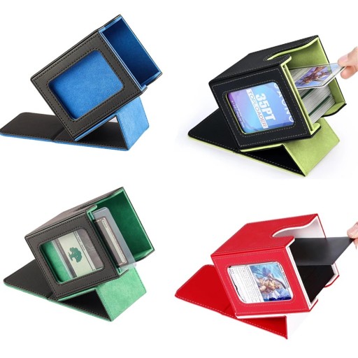 Cutie de colecție organizator 110 x 98 x 85 mm Cutie de depozitare magnetică pentru jocuri și cărți MTG TCG