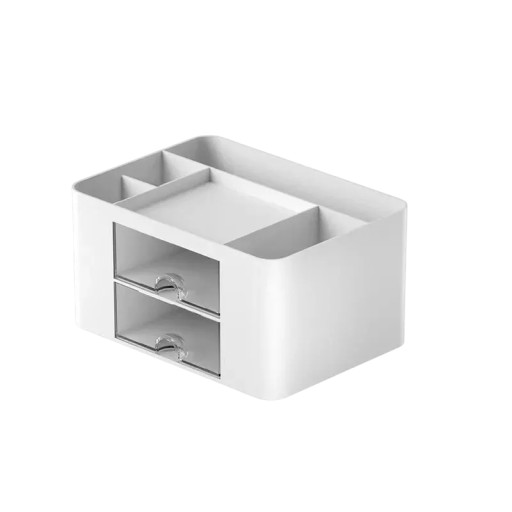 Cutie de depozitare pentru articole de birou cu compartimente și sertare 19,5x14x10 cm organizator de birou pentru mărunțișuri și articole de scris
