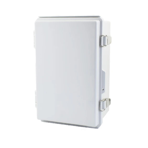 Cutie de distribuție exterioară IP67 din plastic ABS cu capac transparent gri, dimensiuni 29 x 19 x 14 cm, placă de montaj inclusă