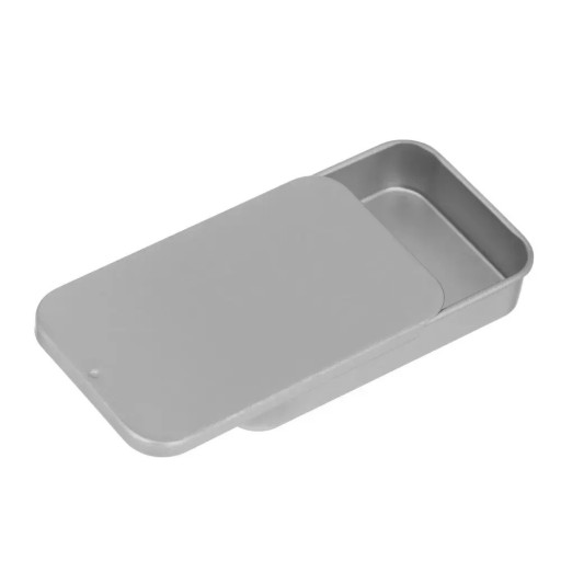 Cutie metalică pentru bijuterii și obiecte mici 80 × 50 × 15 mm cu capac glisant ambalaj pentru medicamente bomboane