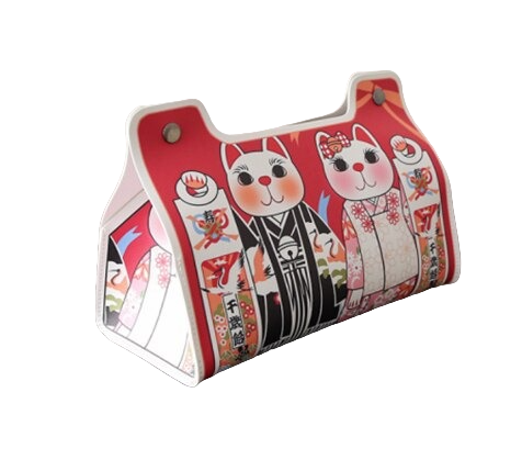 Cutie pentru servetele de hartie cu motiv de pisica